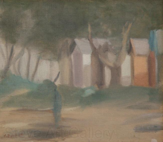 Clarice Beckett 38 Bathing Boxes Spain oil painting art